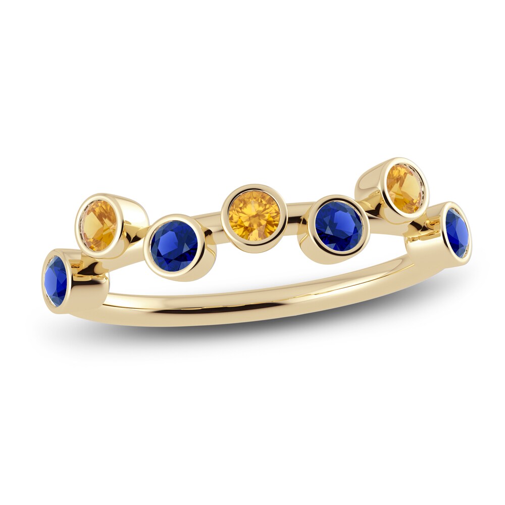 Juliette Maison Natural Citrine & Natural Blue Sapphire Ring 10K Yellow Gold Vn1yhJbO Juliette Maison Natural Citrine & Natural Blue Sapphire Ring 10K Yellow Gold Vn1yhJbO