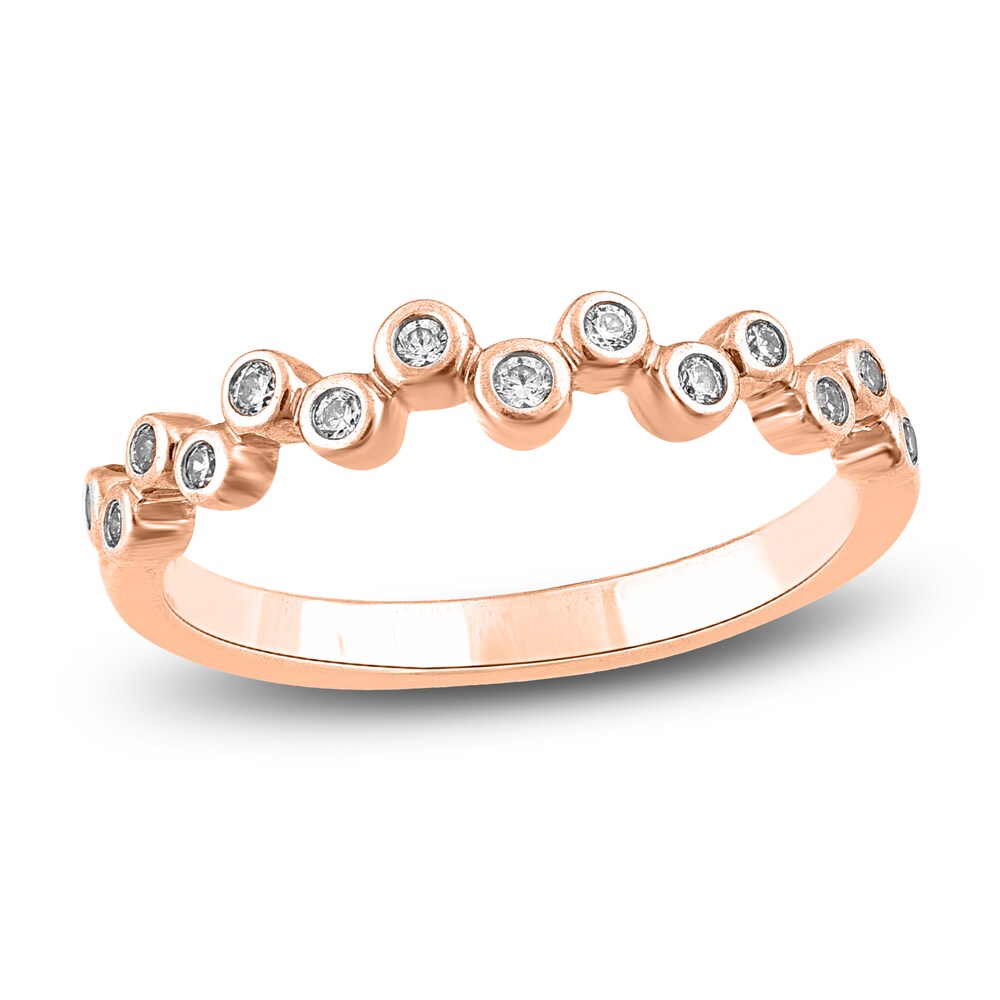 Diamond Stackable Anniversary Band 1/8 ct tw Round 14K Rose Gold VpGGt3vY Diamond Stackable Anniversary Band 1/8 ct tw Round 14K Rose Gold VpGGt3vY