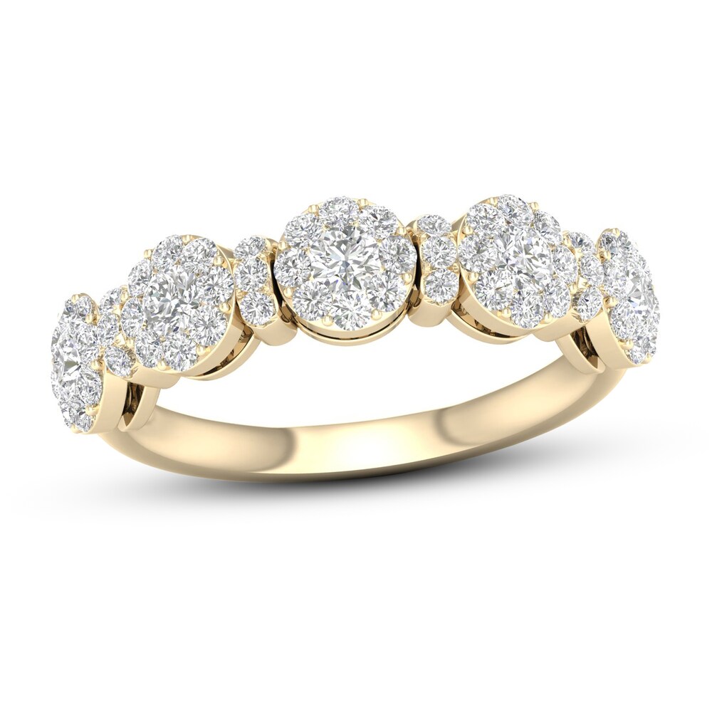 Diamond Anniversary Ring 3/4 ct tw 10K Yellow Gold VpsLf6w4 Diamond Anniversary Ring 3/4 ct tw 10K Yellow Gold VpsLf6w4
