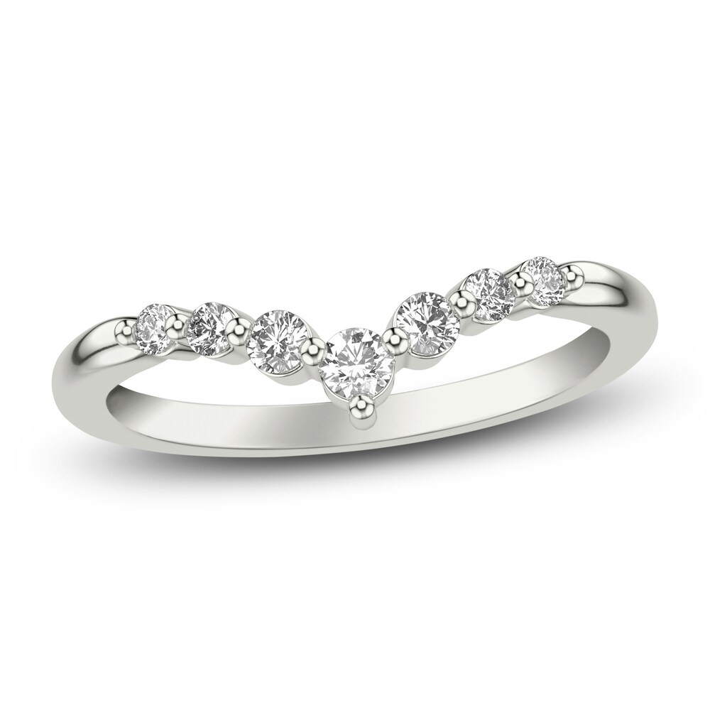 Diamond Chevron Wedding Band 1/4 ct tw Round 14K White Gold VwxCdHFG Diamond Chevron Wedding Band 1/4 ct tw Round 14K White Gold VwxCdHFG