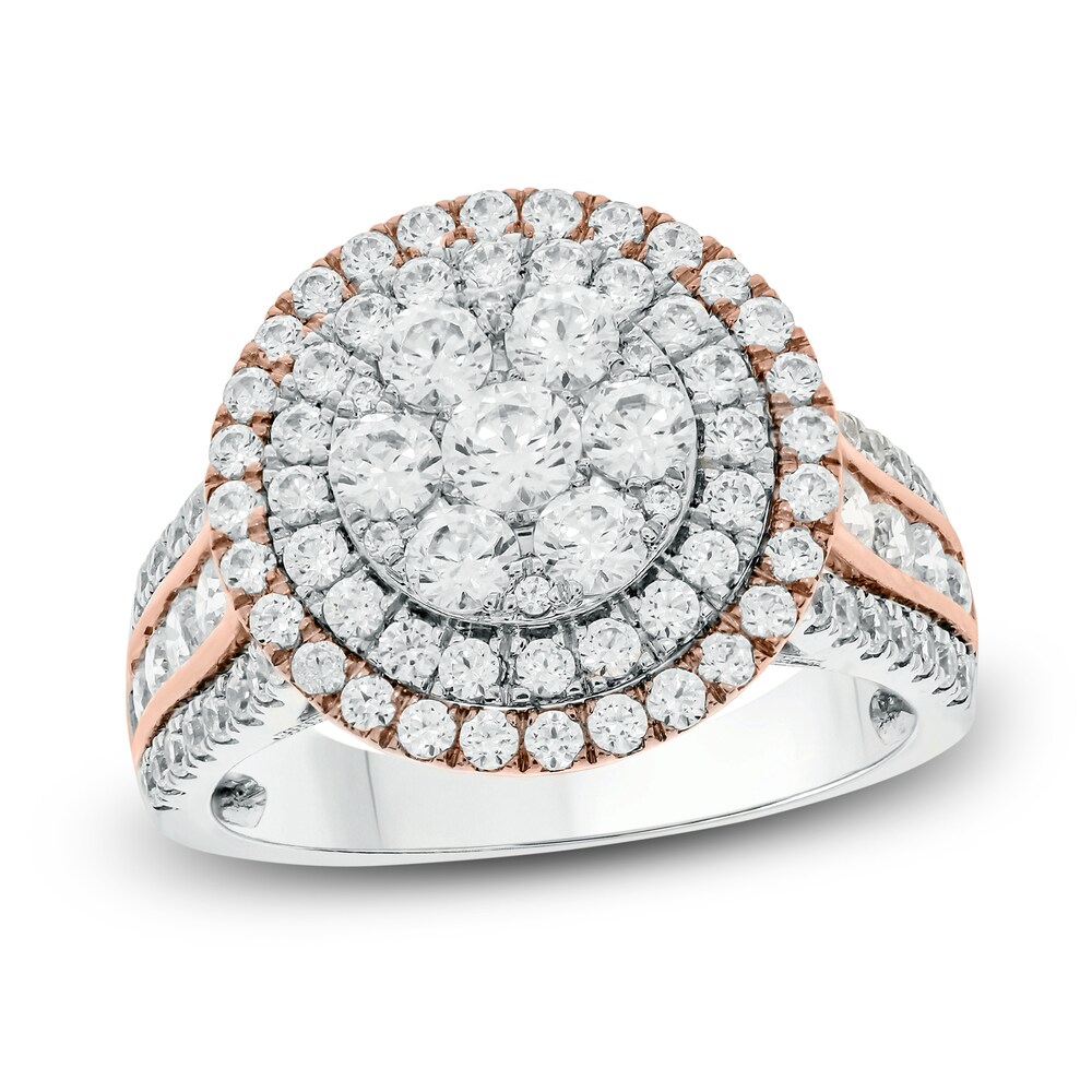 Diamond Ring 2 ct tw Round 14K Two-Tone Gold/Rhodium VzUYgOmT Diamond Ring 2 ct tw Round 14K Two-Tone Gold/Rhodium VzUYgOmT