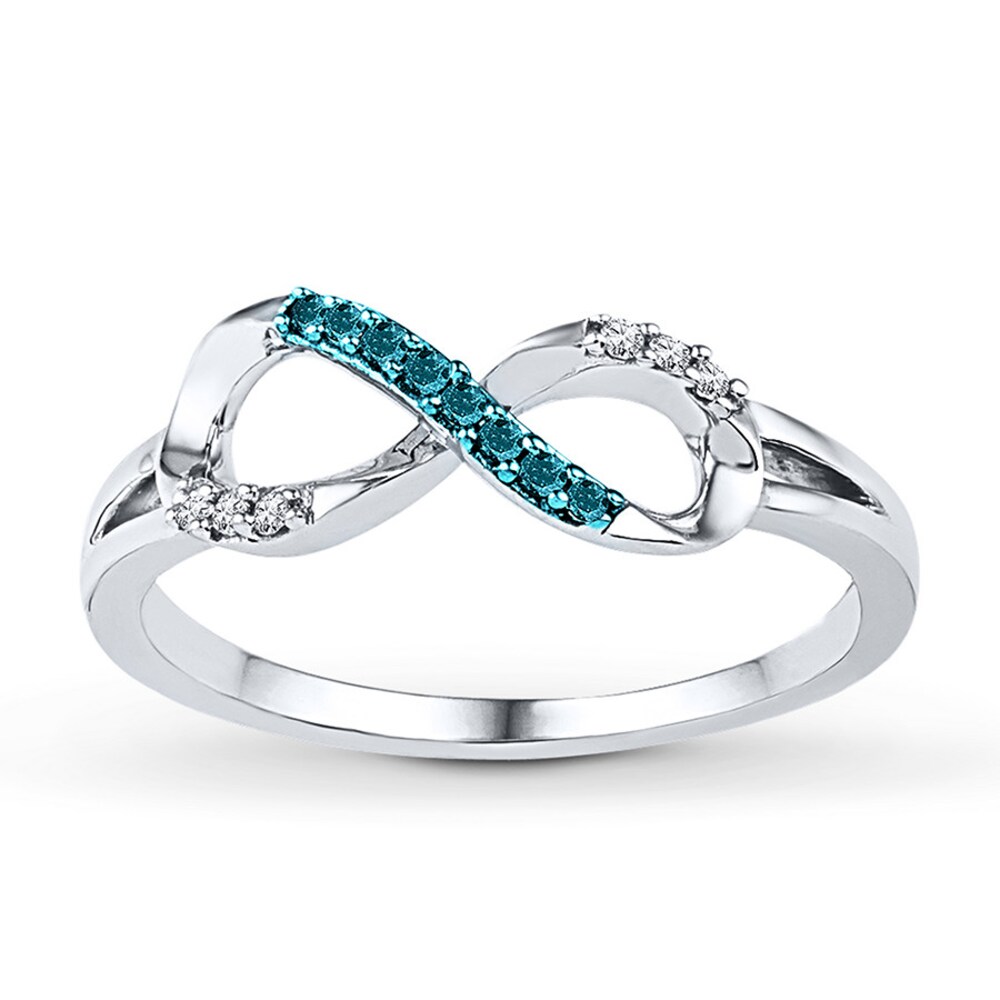 Infinity Symbol Ring 1/15 ct tw Diamonds 10K White Gold W4wi8KPc Infinity Symbol Ring 1/15 ct tw Diamonds 10K White Gold W4wi8KPc