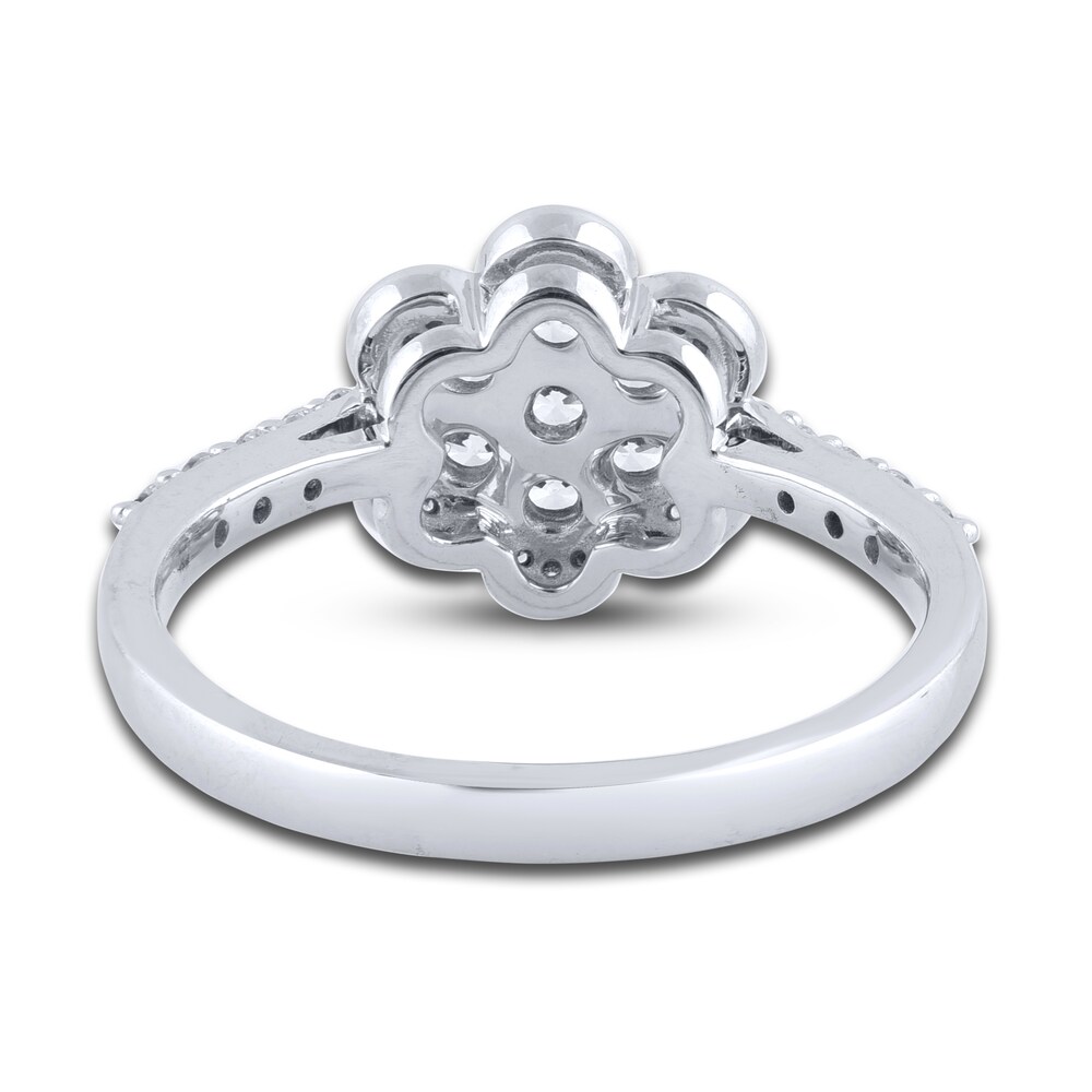 Diamond Flower Ring 1/2 ct tw Round 14K White Gold WClKHG2G Diamond Flower Ring 1/2 ct tw Round 14K White Gold WClKHG2G