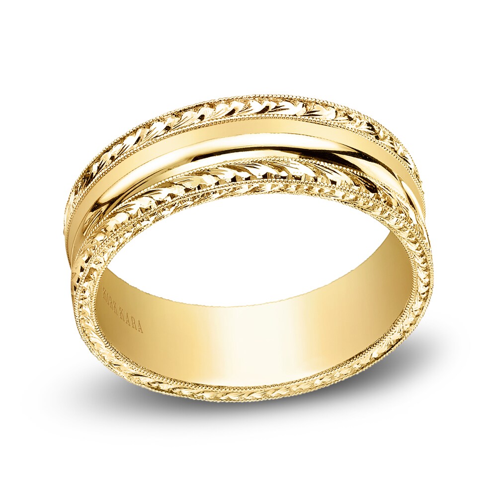 Kirk Kara Men's Detailed Wedding Band 18K Yellow Gold WUwMxM9D Kirk Kara Men's Detailed Wedding Band 18K Yellow Gold WUwMxM9D