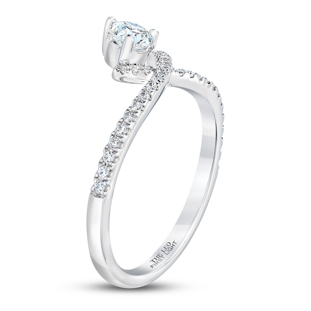 THE LEO First Light Diamond Ring 1/2 ct tw Round 14K White Gold WWyuKnFa THE LEO First Light Diamond Ring 1/2 ct tw Round 14K White Gold WWyuKnFa