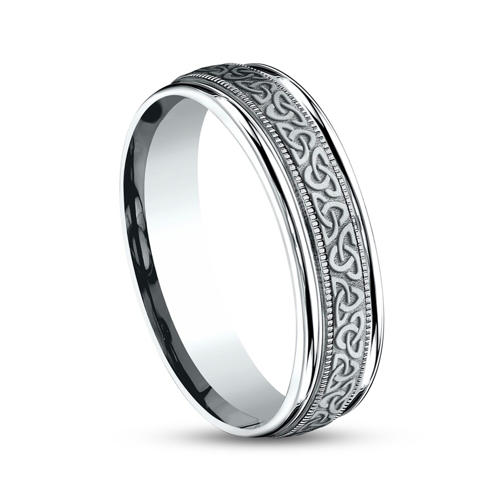 Celtic Wedding Band 10K White Gold 6mm WYNeoxBl Celtic Wedding Band 10K White Gold 6mm WYNeoxBl
