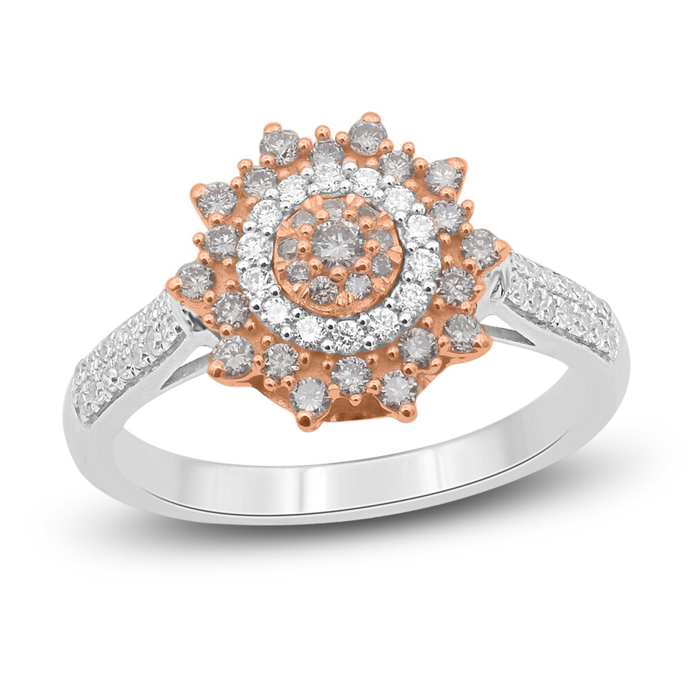 Diamond Ring 1/2 ct tw Round 14K Two-Tone Gold Wv5Eu260 Diamond Ring 1/2 ct tw Round 14K Two-Tone Gold Wv5Eu260