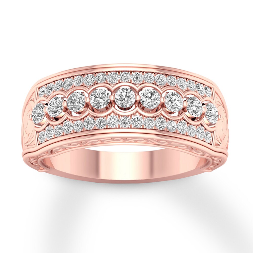 Diamond Anniversary Band 1/2 ct tw Round 14K Rose Gold X2VdTvnV Diamond Anniversary Band 1/2 ct tw Round 14K Rose Gold X2VdTvnV