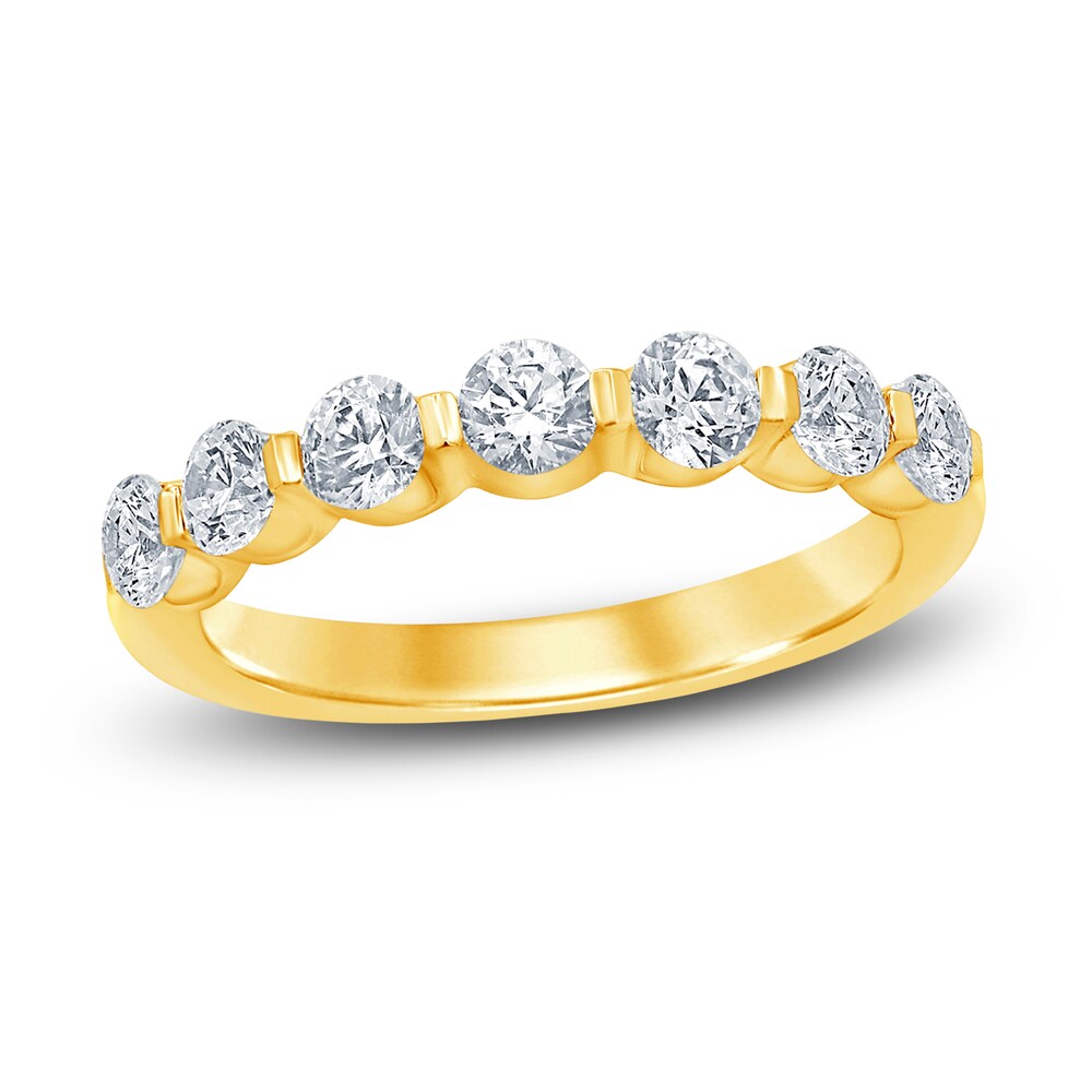 Diamond Anniversary Band 1 ct tw Round 14K Yellow Gold X3ESuMTf Diamond Anniversary Band 1 ct tw Round 14K Yellow Gold X3ESuMTf