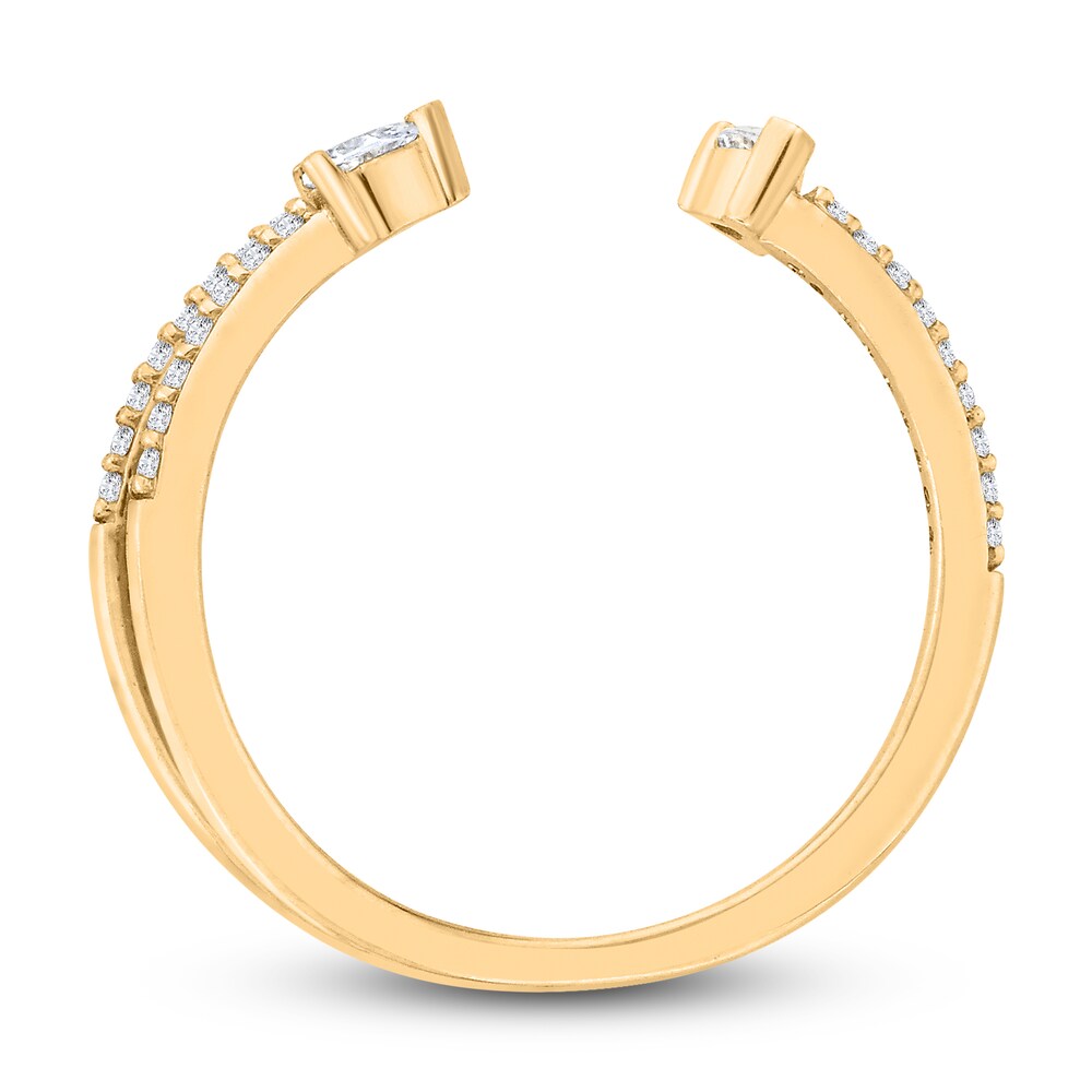 Diamond Ring 1/4 ct tw Pear/Round 10K Yellow Gold X8y8bawL Diamond Ring 1/4 ct tw Pear/Round 10K Yellow Gold X8y8bawL