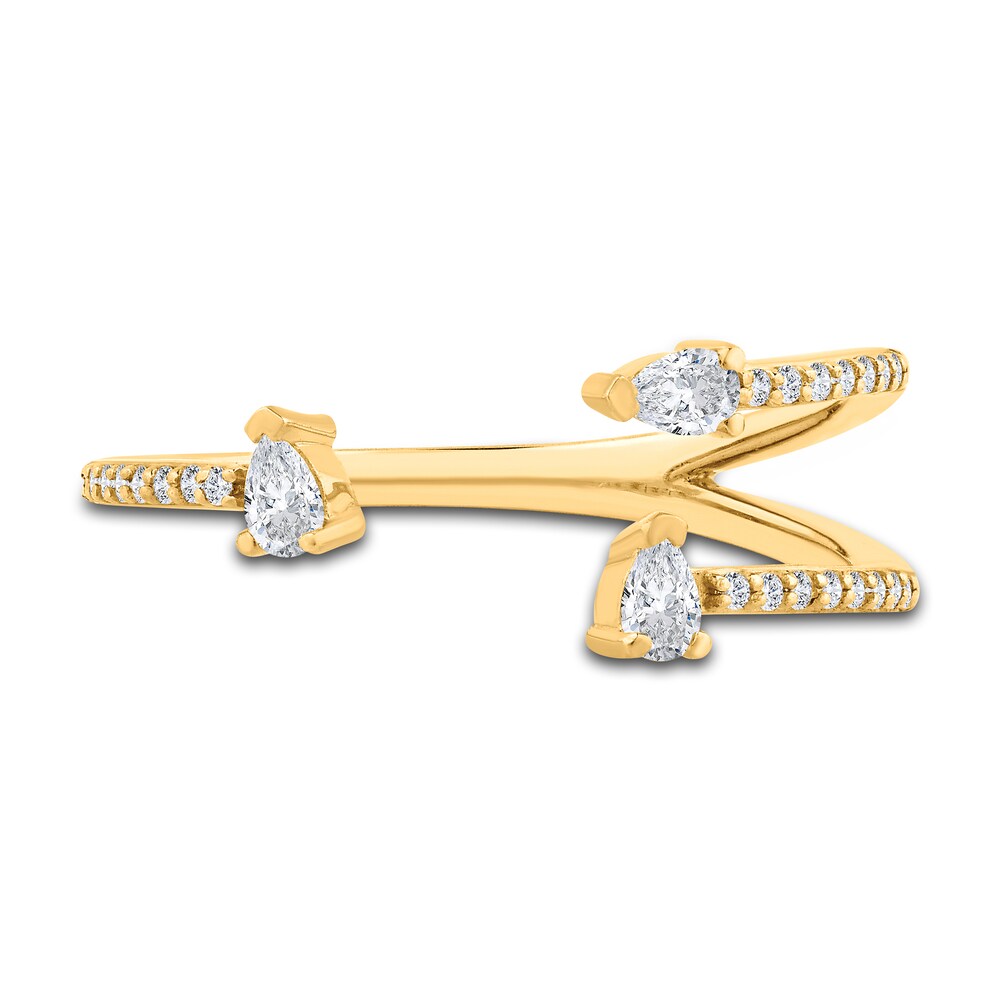 Diamond Ring 1/4 ct tw Pear/Round 10K Yellow Gold X8y8bawL Diamond Ring 1/4 ct tw Pear/Round 10K Yellow Gold X8y8bawL