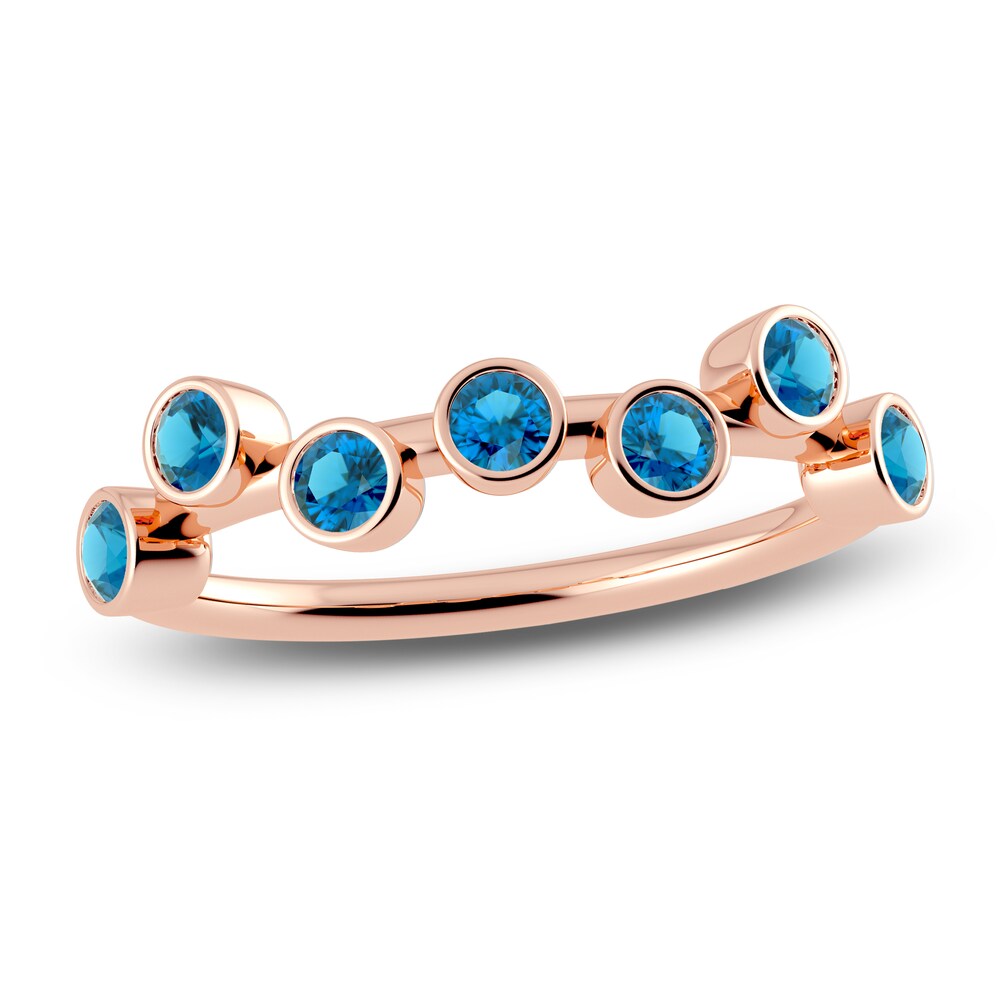 Juliette Maison Natural Blue Zircon Ring 10K Rose Gold XAs5xkLf Juliette Maison Natural Blue Zircon Ring 10K Rose Gold XAs5xkLf