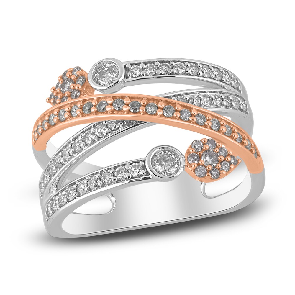 Diamond Ring 3/4 ct tw Round 14K Two-Tone Gold/Rhodium XGKIiNfJ Diamond Ring 3/4 ct tw Round 14K Two-Tone Gold/Rhodium XGKIiNfJ