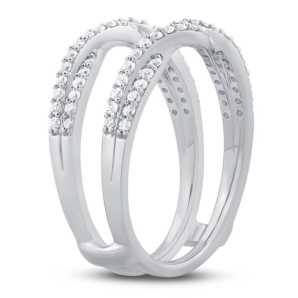 Diamond Twist Enhancer Band 1/2 ct tw Round 14K White Gold XMpnEz6V