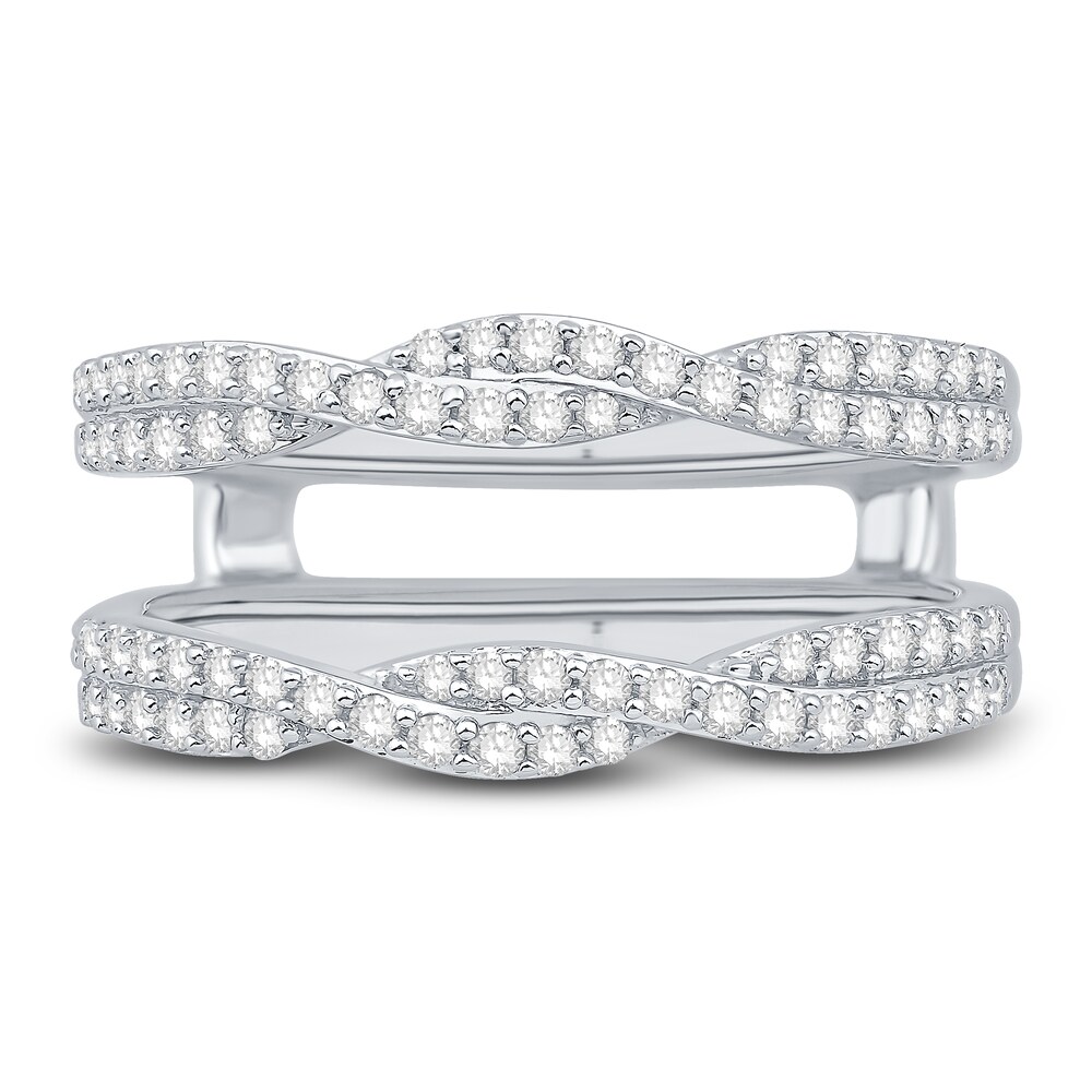 Diamond Twist Enhancer Band 1/2 ct tw Round 14K White Gold XMpnEz6V