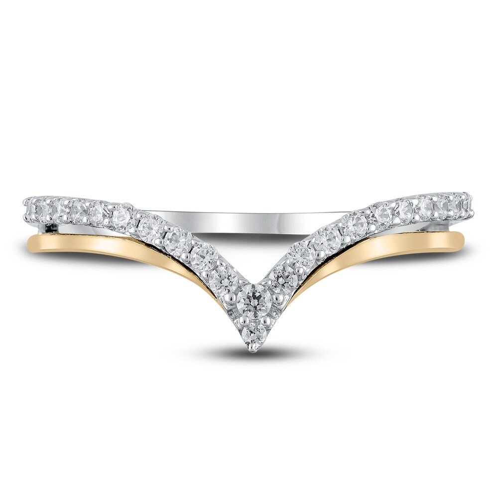 Diamond Contour Wedding Band 1/4 ct tw Round 10K Two-Tone Gold XOd6M0gc Diamond Contour Wedding Band 1/4 ct tw Round 10K Two-Tone Gold XOd6M0gc