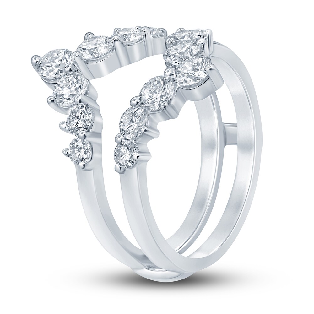 Diamond Insert Ring 1-1/2 ct tw Round 14K White Gold XPjehl5e Diamond Insert Ring 1-1/2 ct tw Round 14K White Gold XPjehl5e