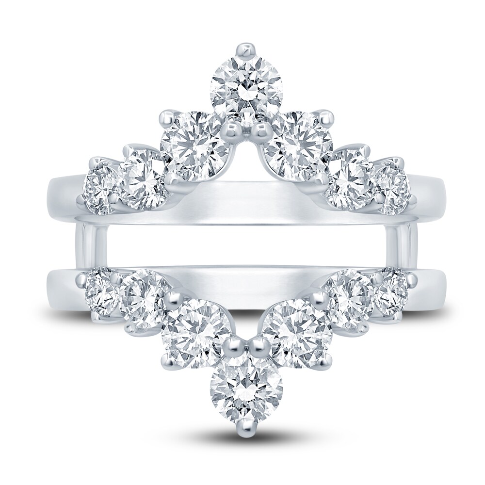 Diamond Insert Ring 1-1/2 ct tw Round 14K White Gold XPjehl5e Diamond Insert Ring 1-1/2 ct tw Round 14K White Gold XPjehl5e