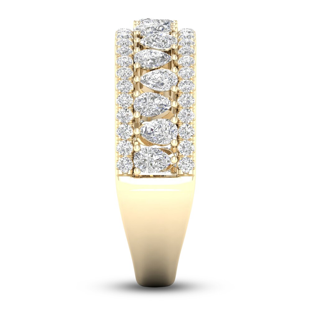 Diamond Anniversary Band 1 ct tw Pear/Round 14K Yellow Gold XT7u3s6K
