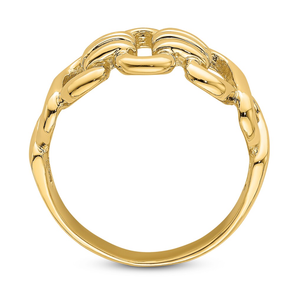 Polished Links Ring 14K Yellow Gold XZ2x0c7g Polished Links Ring 14K Yellow Gold XZ2x0c7g