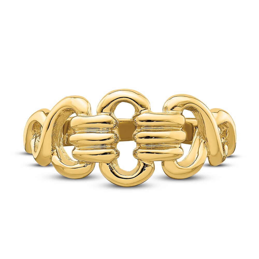 Polished Links Ring 14K Yellow Gold XZ2x0c7g Polished Links Ring 14K Yellow Gold XZ2x0c7g