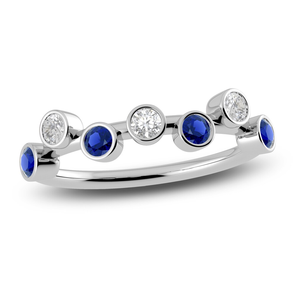 Juliette Maison Natural White Sapphire & Natural Blue Sapphire Ring 10K White Gold XnOB5zp1 Juliette Maison Natural White Sapphire & Natural Blue Sapphire Ring 10K White Gold XnOB5zp1