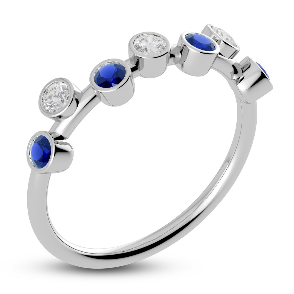 Juliette Maison Natural White Sapphire & Natural Blue Sapphire Ring 10K White Gold XnOB5zp1 Juliette Maison Natural White Sapphire & Natural Blue Sapphire Ring 10K White Gold XnOB5zp1