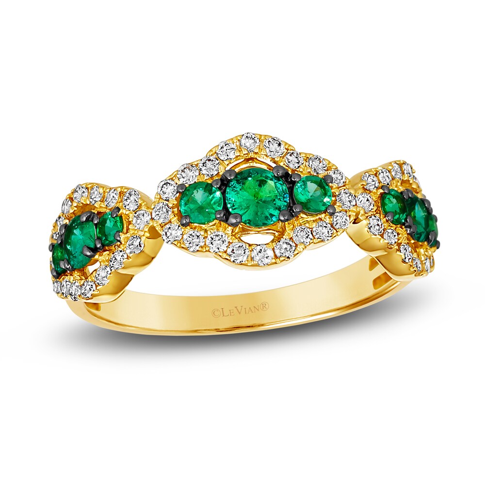 Le Vian Natural Emerald Ring 3/8 ct tw Diamonds 14K Honey Gold Xq54d89d Le Vian Natural Emerald Ring 3/8 ct tw Diamonds 14K Honey Gold Xq54d89d