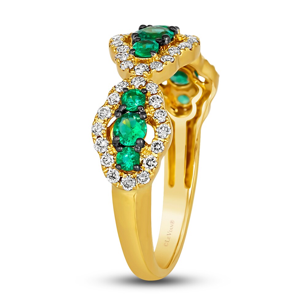 Le Vian Natural Emerald Ring 3/8 ct tw Diamonds 14K Honey Gold Xq54d89d Le Vian Natural Emerald Ring 3/8 ct tw Diamonds 14K Honey Gold Xq54d89d