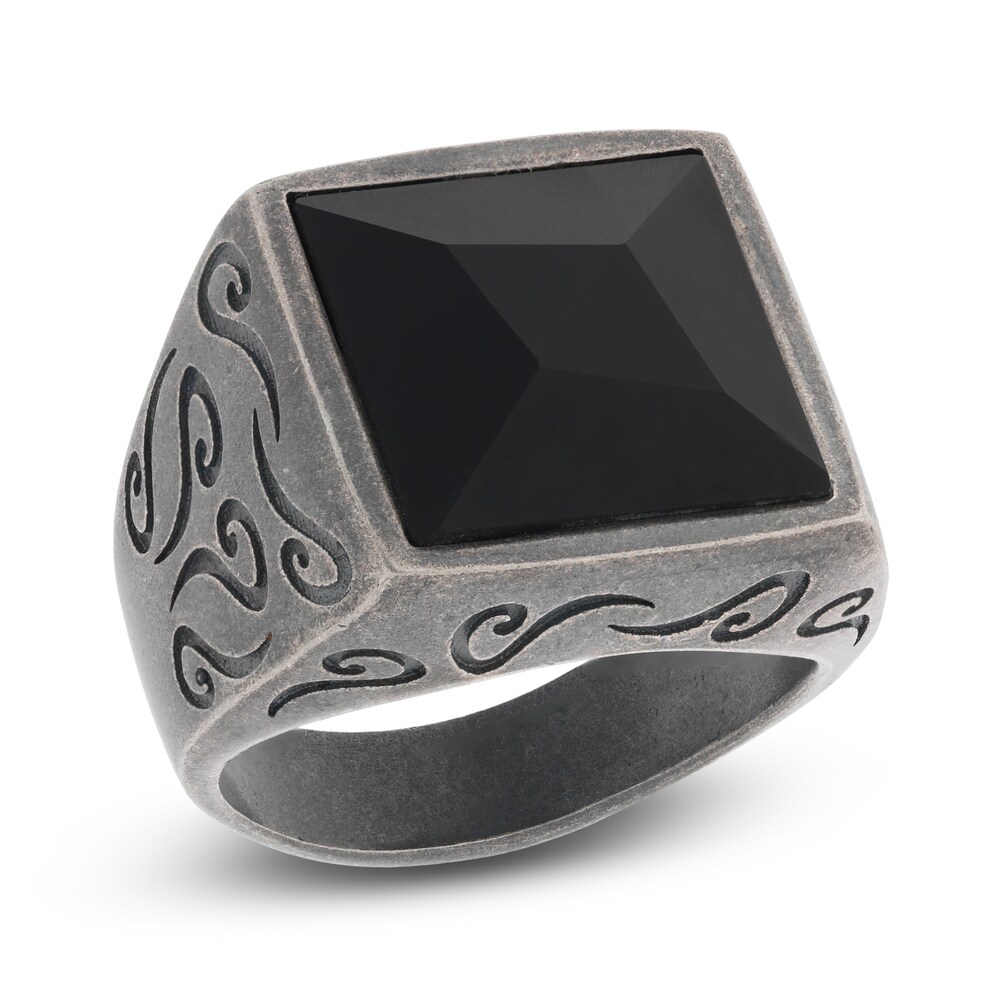 Marco Dal Maso Ara Men's Natural Black Onyx Ring Sterling Silver Xwrc12jn Marco Dal Maso Ara Men's Natural Black Onyx Ring Sterling Silver Xwrc12jn