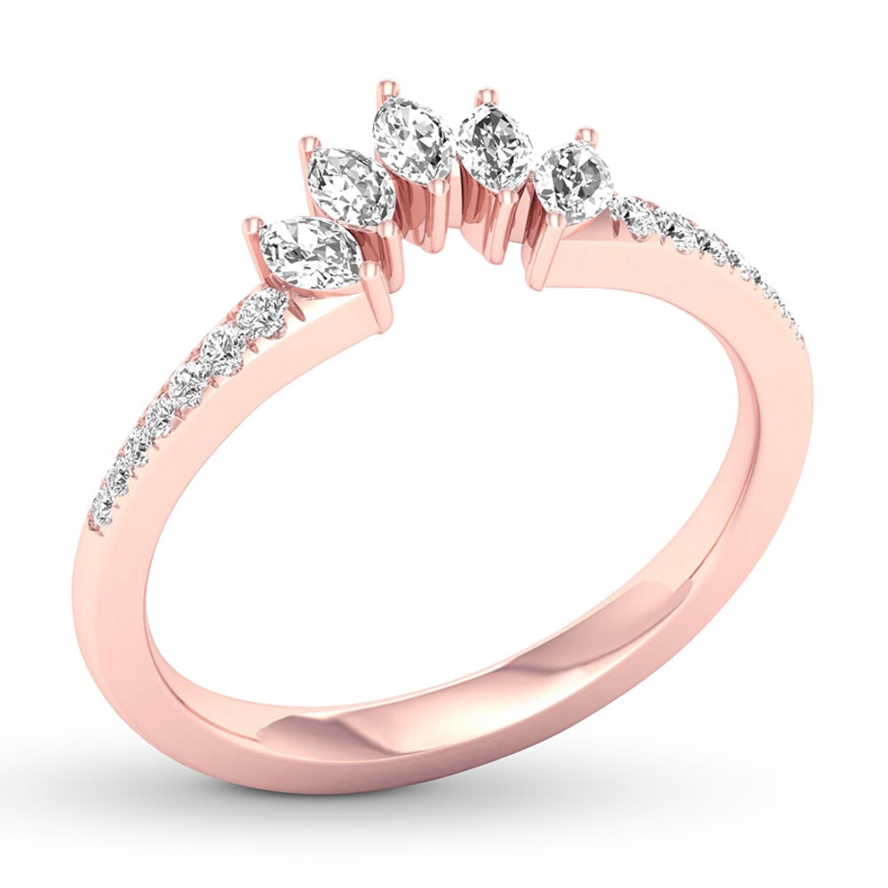 Diamond Contour Ring 1/3 ct tw Marquise/Round 14K Rose Gold Y0vi5cps Diamond Contour Ring 1/3 ct tw Marquise/Round 14K Rose Gold Y0vi5cps
