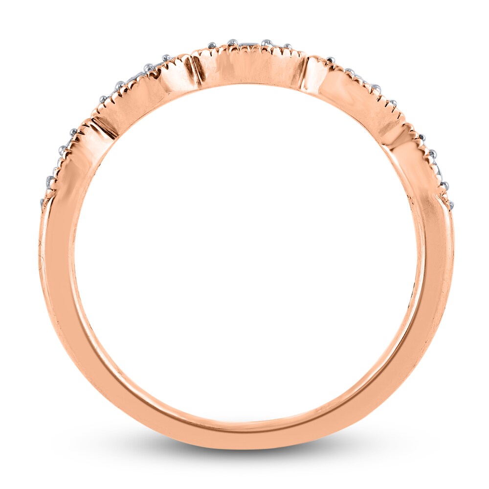 Diamond Wedding Band 1/10 ct tw Round 14K Rose Gold Y4yYt9LI Diamond Wedding Band 1/10 ct tw Round 14K Rose Gold Y4yYt9LI
