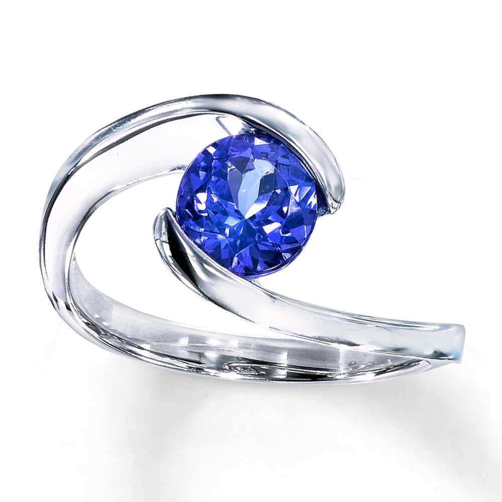 Tanzanite Ring Round-Cut Sterling Silver YGjMSTRV Tanzanite Ring Round-Cut Sterling Silver YGjMSTRV