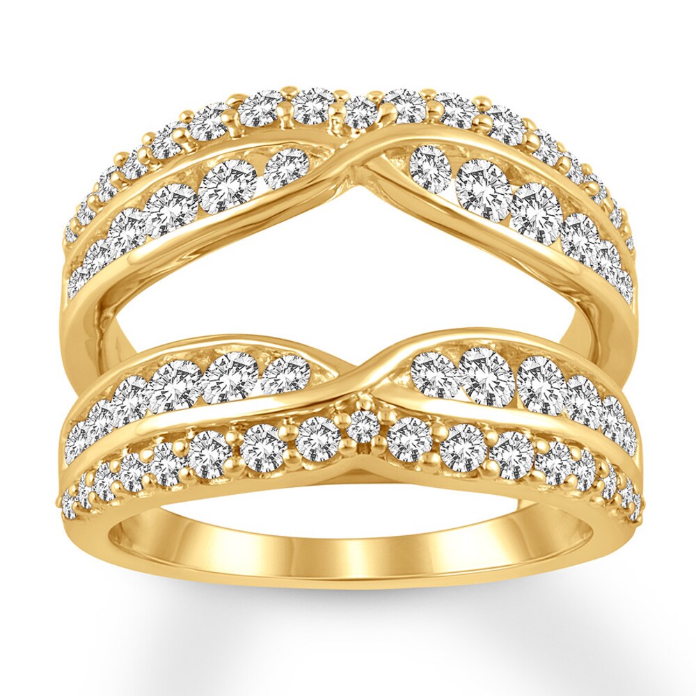 Diamond Enhancer Ring 1-1/2 ct tw Round 14K Yellow Gold YJLHnkzt Diamond Enhancer Ring 1-1/2 ct tw Round 14K Yellow Gold YJLHnkzt