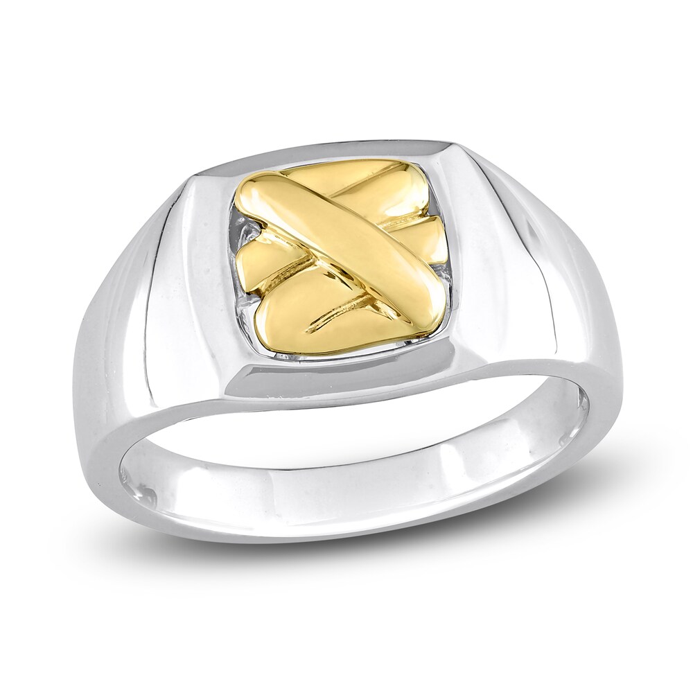 Men's Y-Knot Ring 14K Two-Tone Gold YRNWteLY Men's Y-Knot Ring 14K Two-Tone Gold YRNWteLY