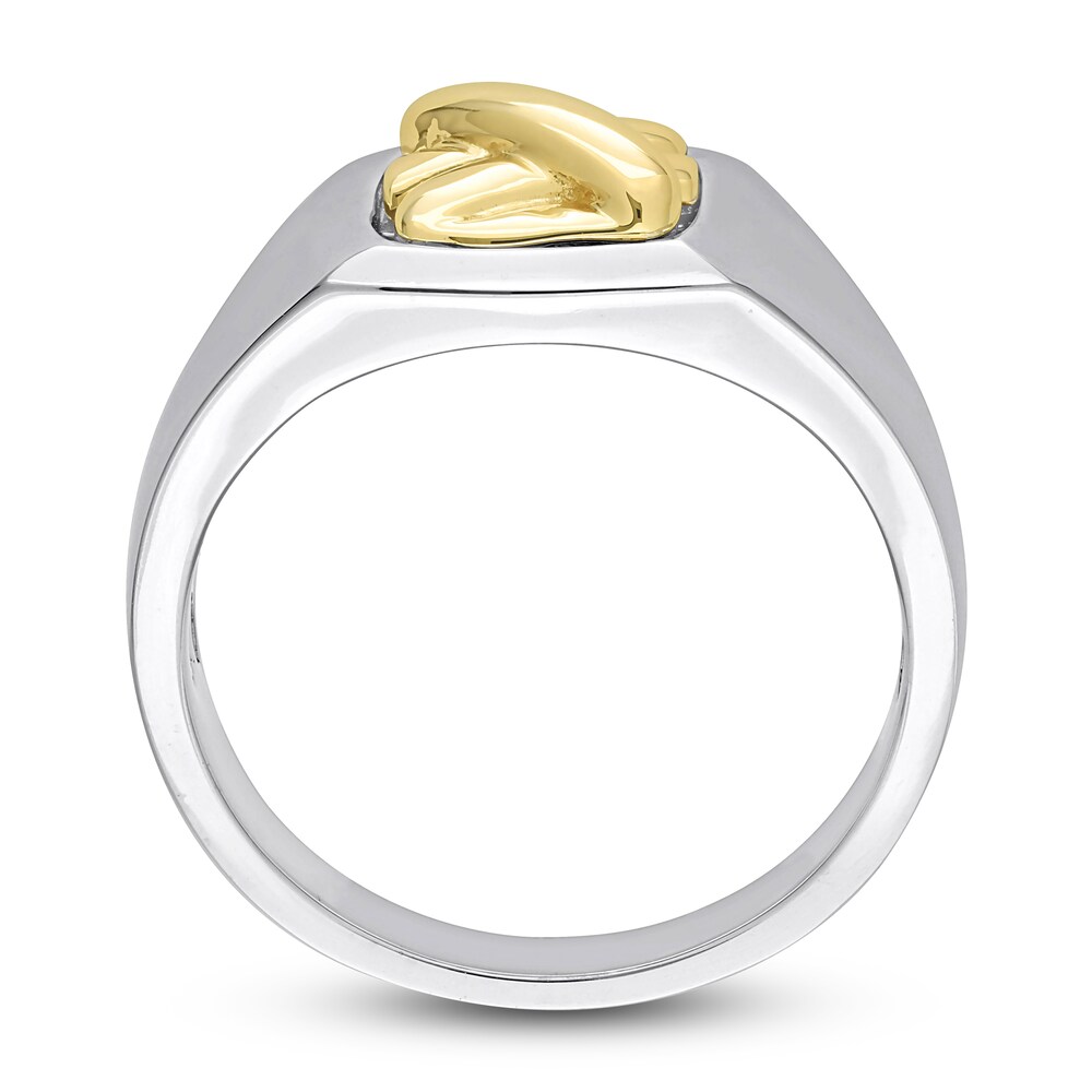 Men\'s Y-Knot Ring 14K Two-Tone Gold YRNWteLY Men\'s Y-Knot Ring 14K Two-Tone Gold YRNWteLY