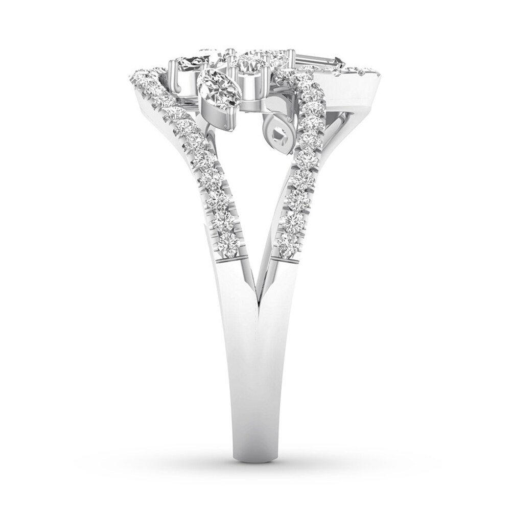 Diamond Ring 3/4 ct tw Marquise/Baguette/Pear-shaped 14K White Gold YRskat4o Diamond Ring 3/4 ct tw Marquise/Baguette/Pear-shaped 14K White Gold YRskat4o