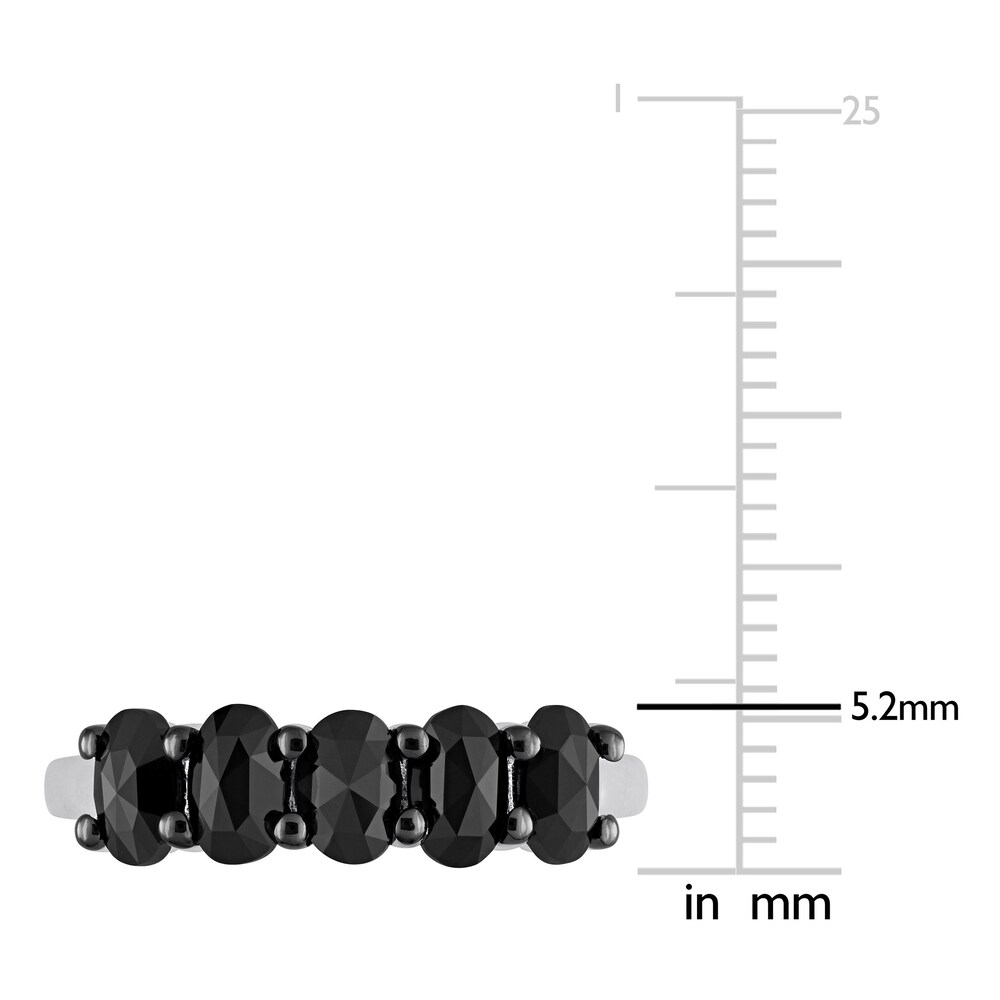 Black Diamond 5-Stone Ring 1-1/4 ct tw Oval 14K White Gold YhIMA0Ru Black Diamond 5-Stone Ring 1-1/4 ct tw Oval 14K White Gold YhIMA0Ru