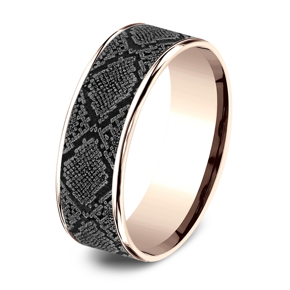 Snake Wedding Band Tantalum/14K Rose Gold 7.5mm YlekUjHd Snake Wedding Band Tantalum/14K Rose Gold 7.5mm YlekUjHd