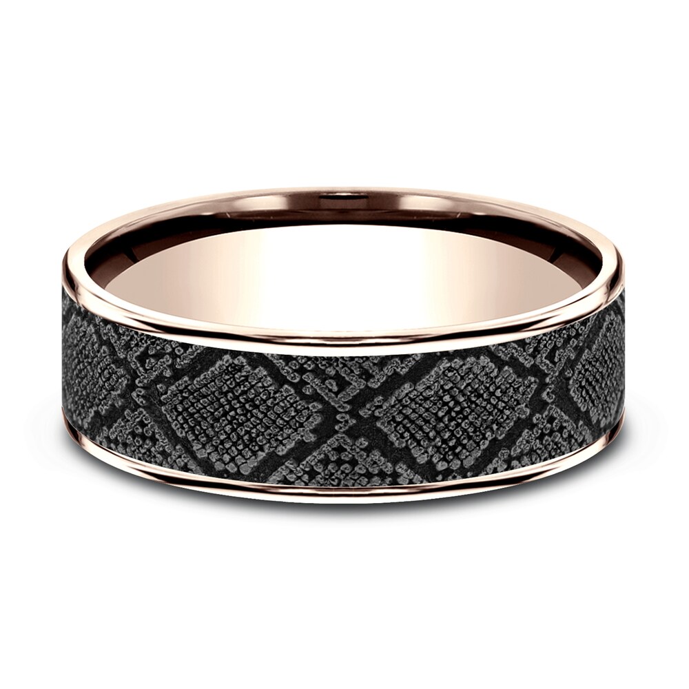 Snake Wedding Band Tantalum/14K Rose Gold 7.5mm YlekUjHd Snake Wedding Band Tantalum/14K Rose Gold 7.5mm YlekUjHd