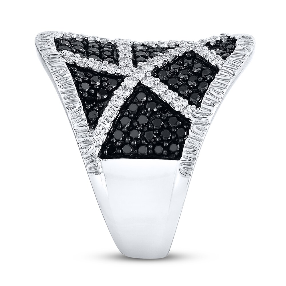 Black & White Diamonds 1 ct tw Round-cut 14K White Gold Ring YoX90Ef8 Black & White Diamonds 1 ct tw Round-cut 14K White Gold Ring YoX90Ef8