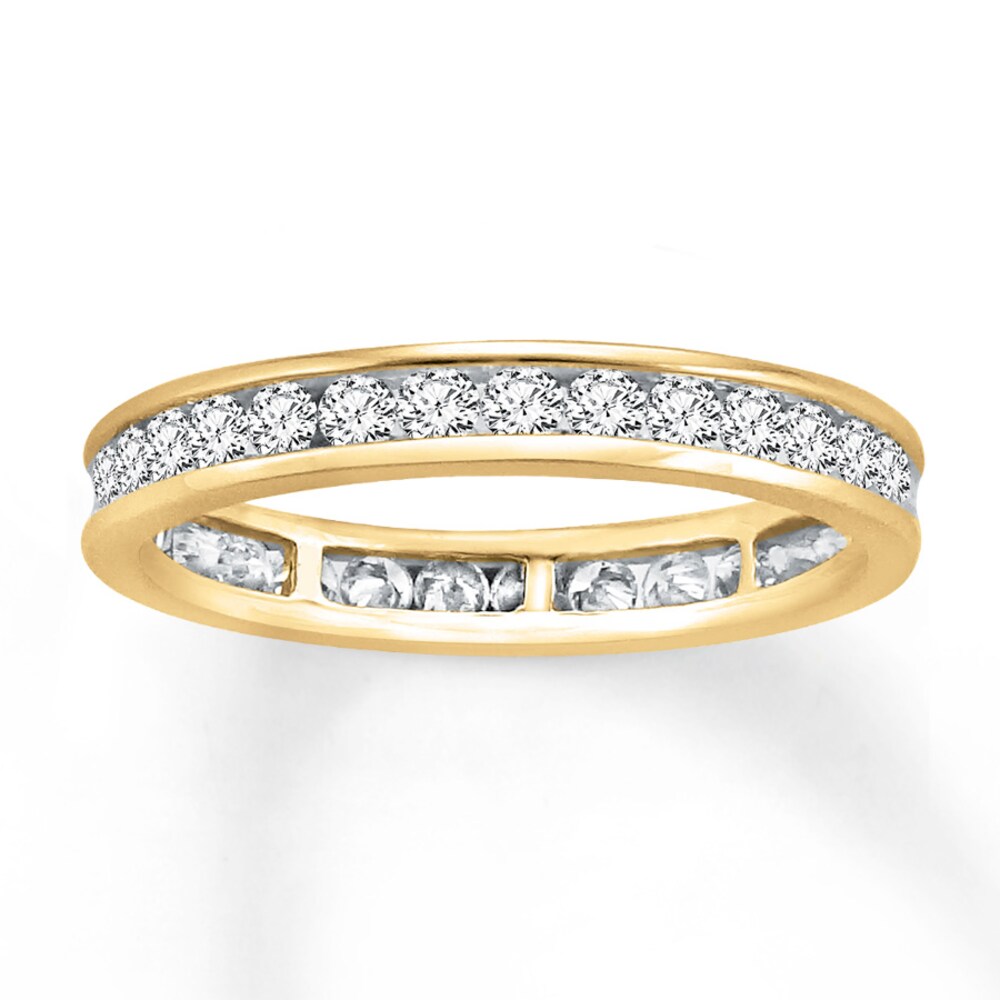 Diamond Eternity Band 1 ct tw Round-cut 14K Yellow Gold Z83gTM1M Diamond Eternity Band 1 ct tw Round-cut 14K Yellow Gold Z83gTM1M