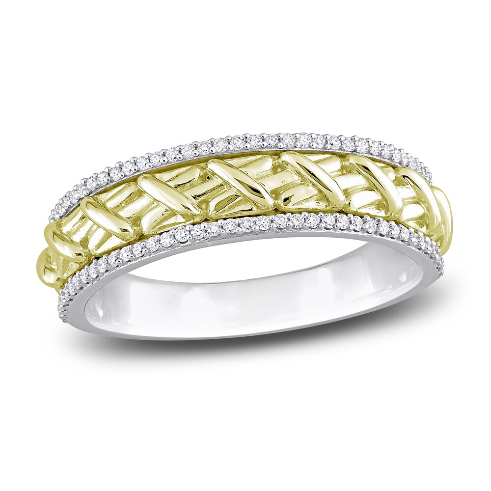Diamond Y-Knot Anniversary Band 1/4 ct tw Round 14K Two-Tone Gold ZDRwwqVK Diamond Y-Knot Anniversary Band 1/4 ct tw Round 14K Two-Tone Gold ZDRwwqVK