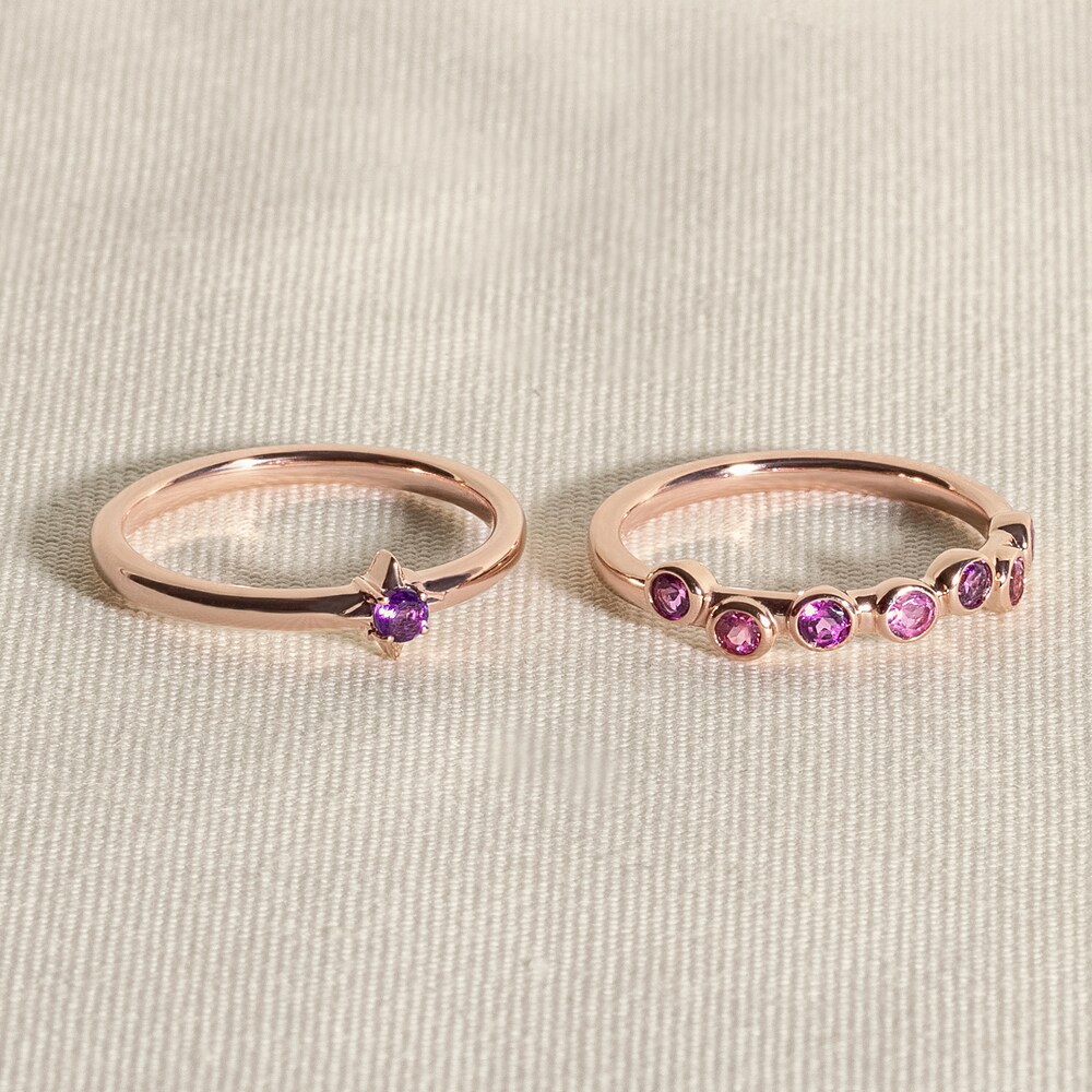 Juliette Maison Natural Peridot & Natural Amethyst Ring 10K Rose Gold ZJszqV5c