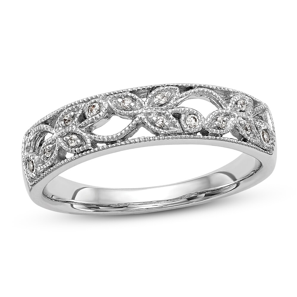 Floral Diamond Band 1/2 ct tw Round 14K White Gold ZQOchAUp Floral Diamond Band 1/2 ct tw Round 14K White Gold ZQOchAUp