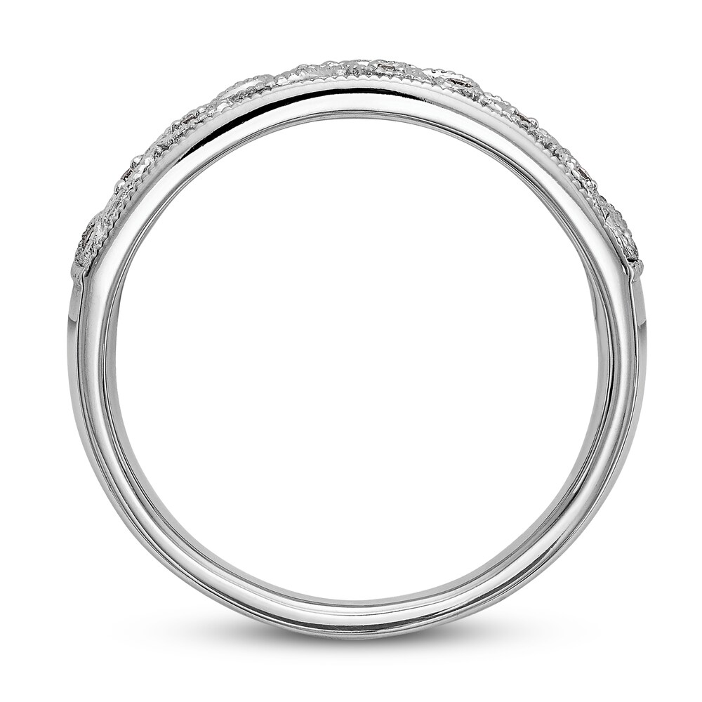 Floral Diamond Band 1/2 ct tw Round 14K White Gold ZQOchAUp