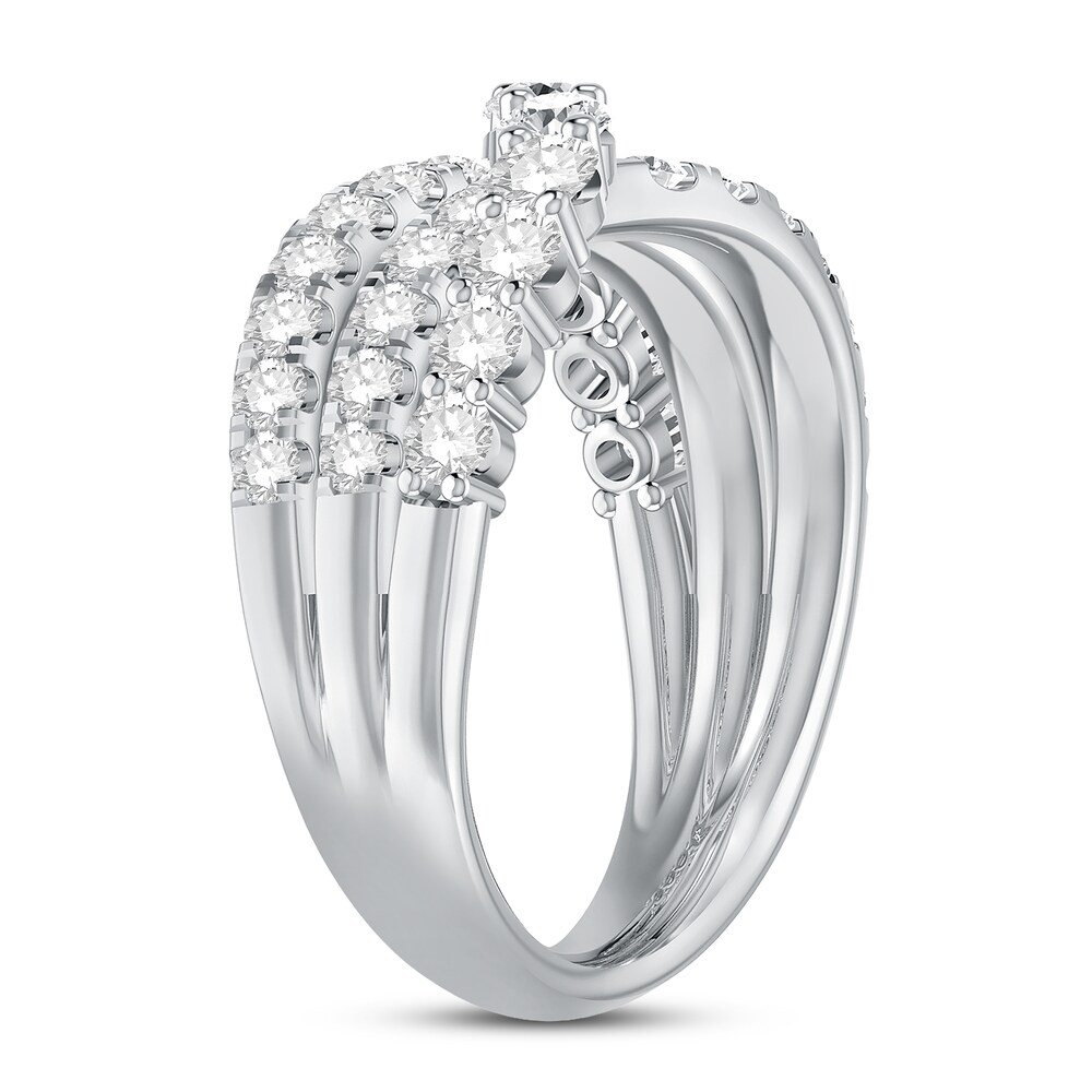 Diamond Ring 1-1/2 ct tw Round 14K White Gold ZRkvgs98