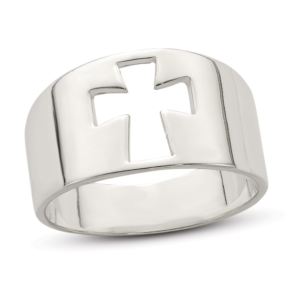 Cross Cutout Ring Sterling Silver ZTExQAbP Cross Cutout Ring Sterling Silver ZTExQAbP