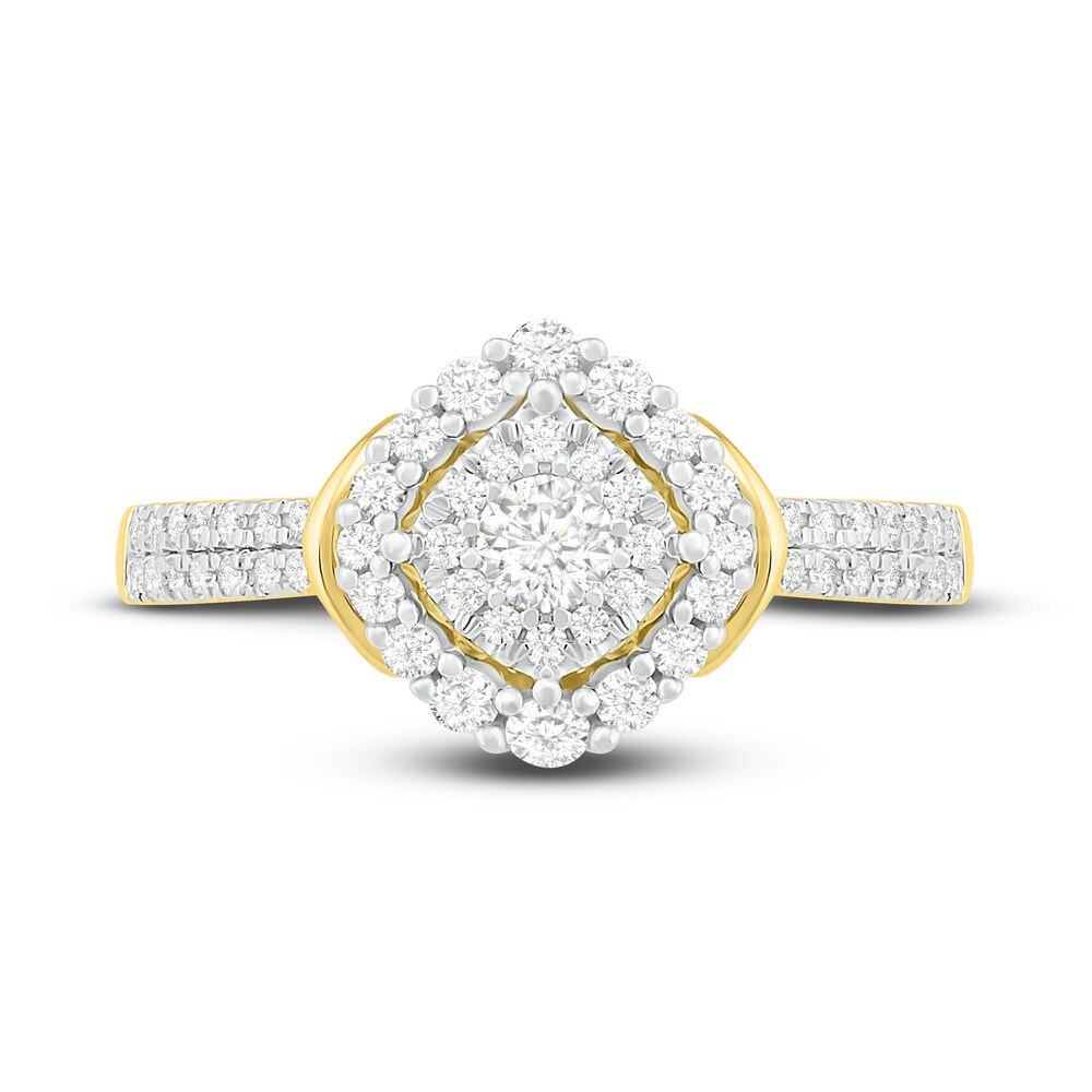 Diamond Ring 1/2 ct tw Round 14K Yellow Gold ZWIKuDzK Diamond Ring 1/2 ct tw Round 14K Yellow Gold ZWIKuDzK