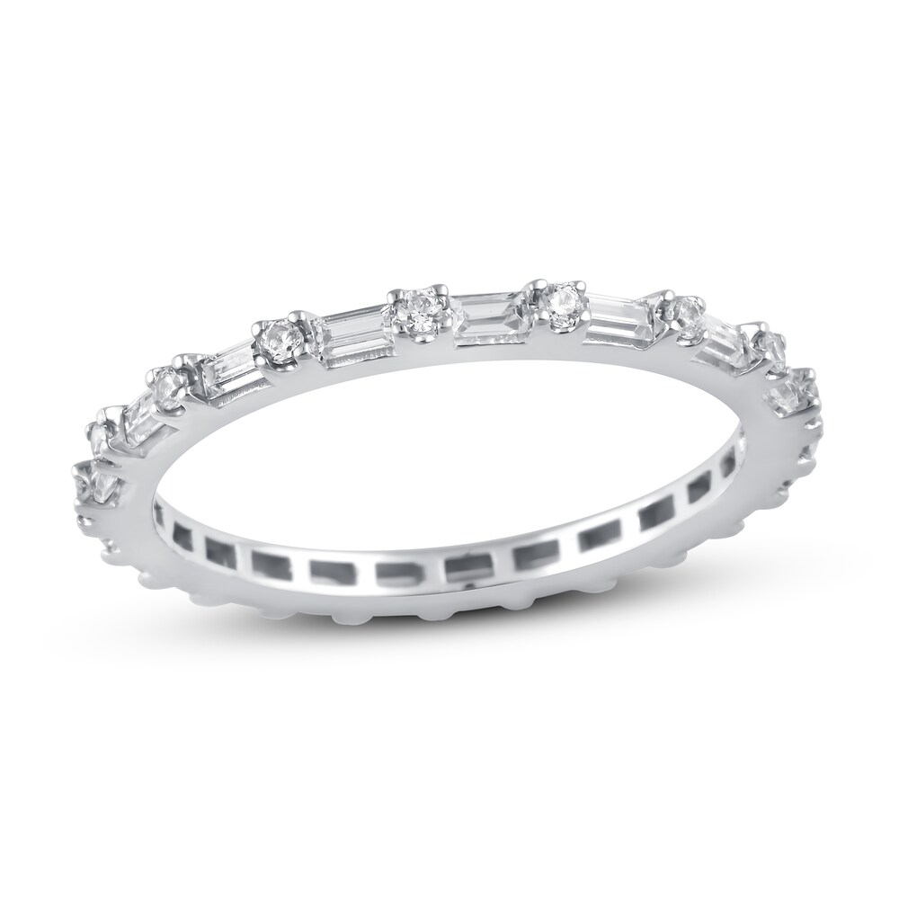 Diamond Eternity Band 5/8 ct tw Round/Baguette 14K White Gold Za1MHVD1 Diamond Eternity Band 5/8 ct tw Round/Baguette 14K White Gold Za1MHVD1